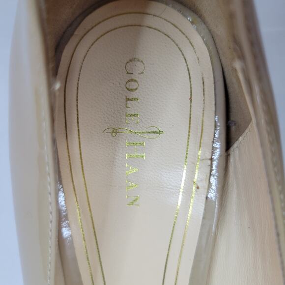 Cole Haan NikeAir Women's Nude Beige Patten Leather Pumps 3" Heel Size 9.5B - Picture 9 of 9